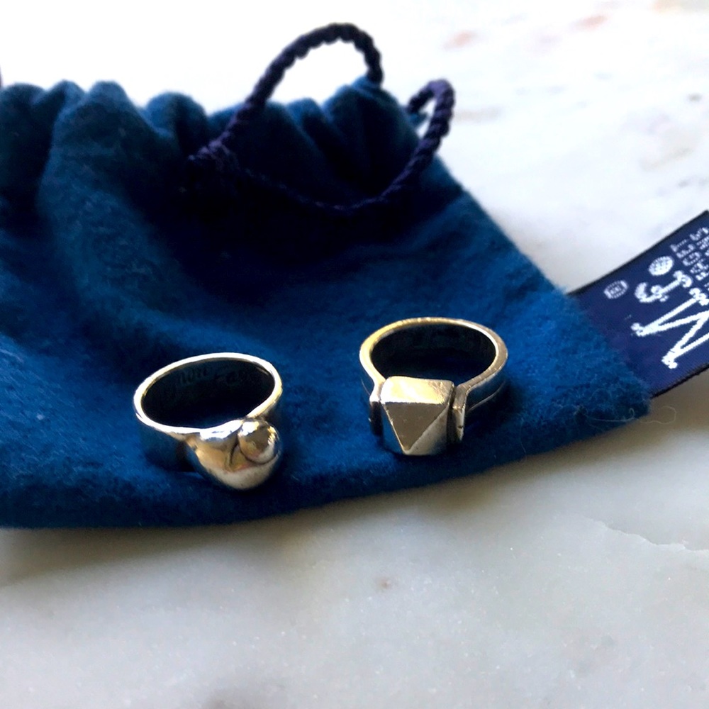 Authentic silver Mignon Faget rings